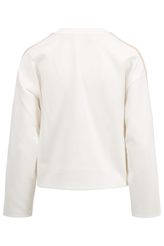 JERSEY TOP MET BIES 0304-200 7247 BEIGE/OFF WHITE